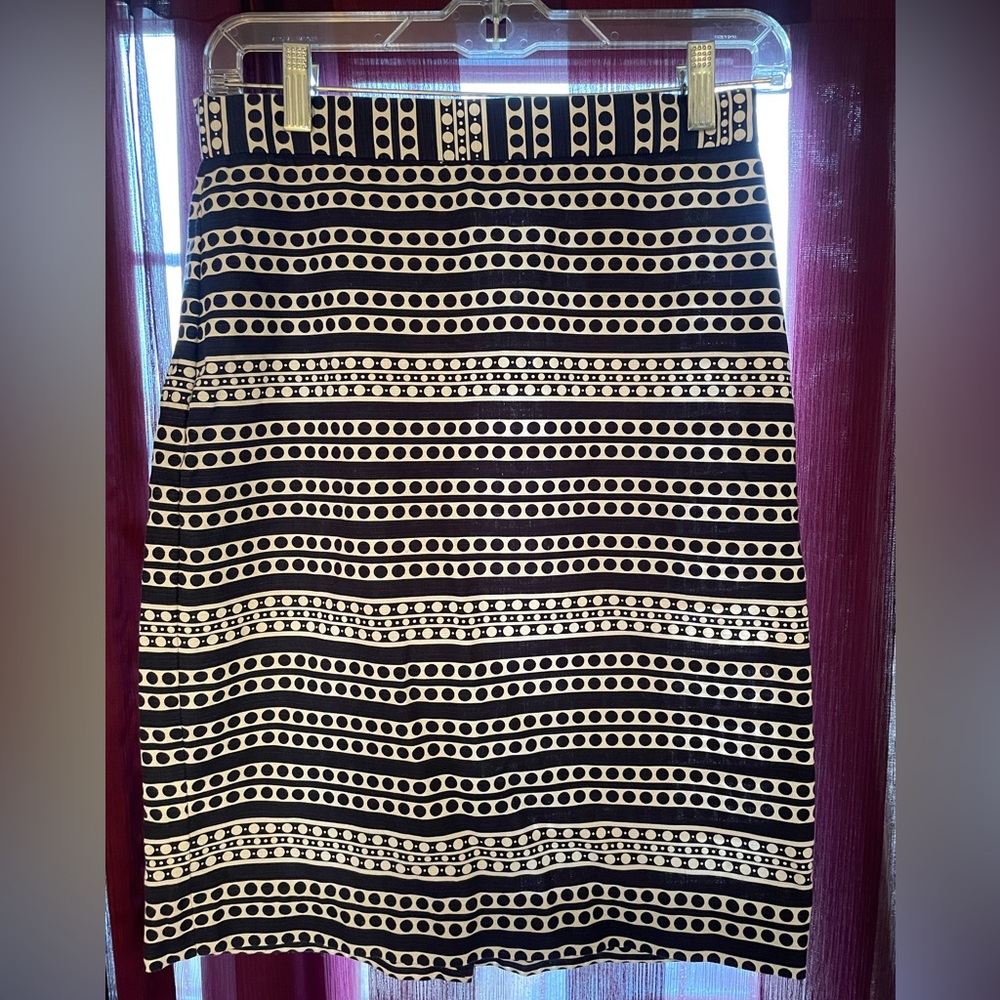 Tommy Hilfiger Pencil Skirt polka dot striped - high waist - navy&white - size 4